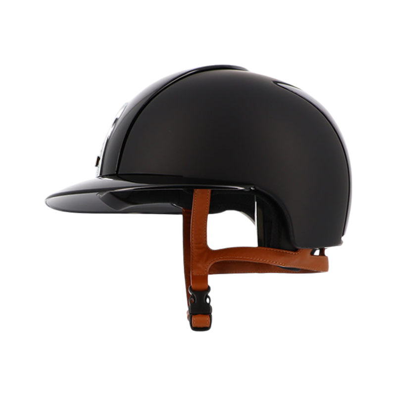 KEP - Casque Cromo 2.0 textile polo polish black jugulaire beige