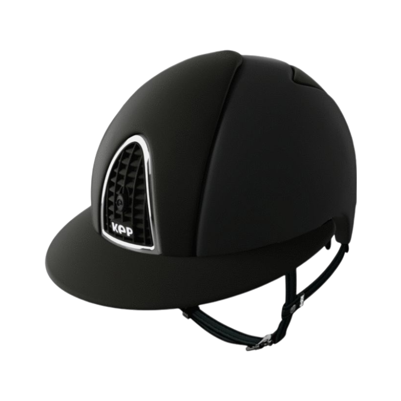 KEP - Cromo Textile riding helmet black polo visor