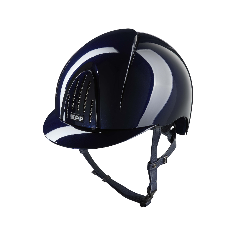 KEP - Casque d'équitation Smart Nova Metal Polish blue visière standard