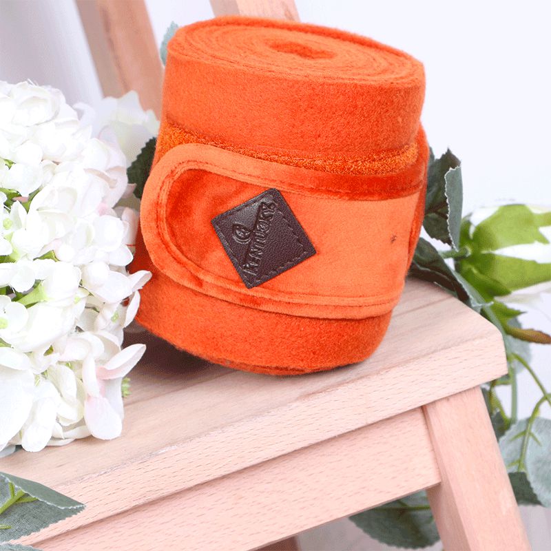 Kentucky Horsewear - Bandes de polo velvet orange | - Ohlala