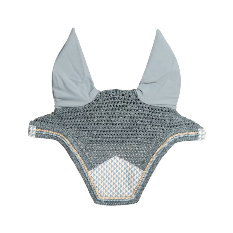 Kentucky Horsewear - Hoed voor paarden Wellington Velvet Print vlaggen lichtblauw 