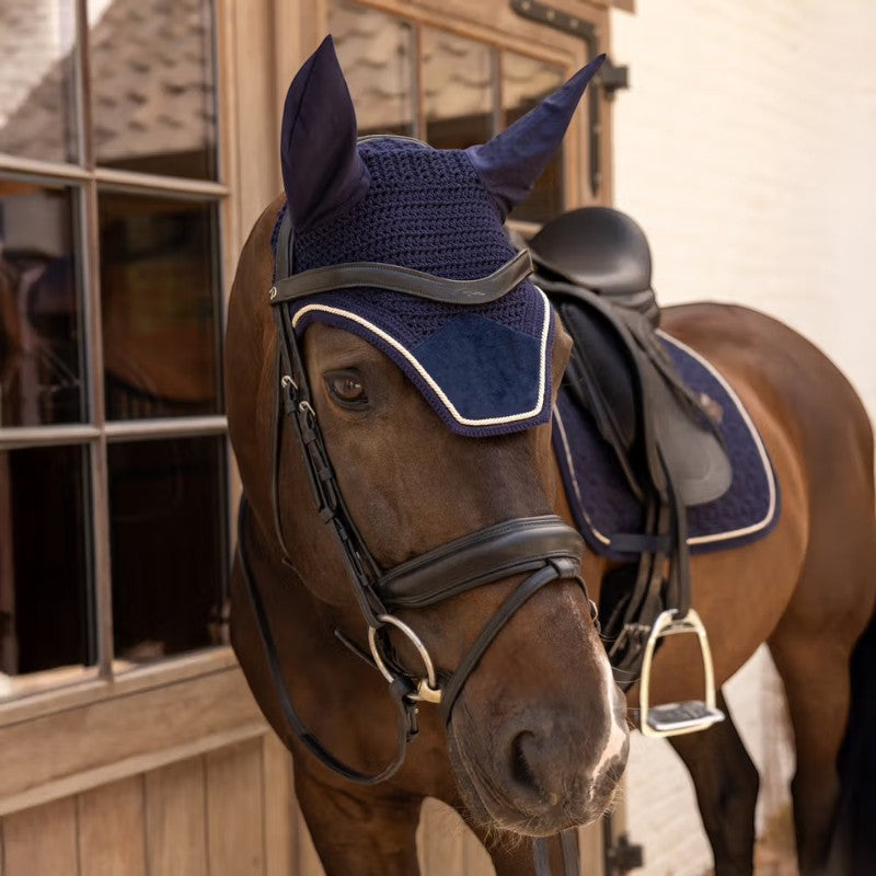 Kentucky Horsewear - Bonnet pour chevaux Wellington Velvet dark navy