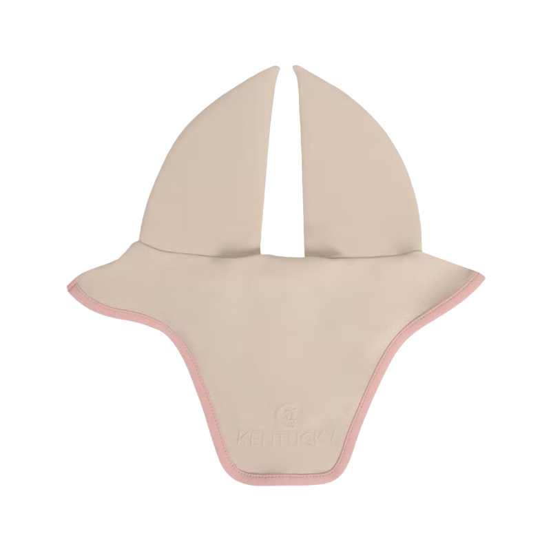 Kentucky Horsewear - Bonnet pour chevaux anti-bruits softshell beige/ vieux rose