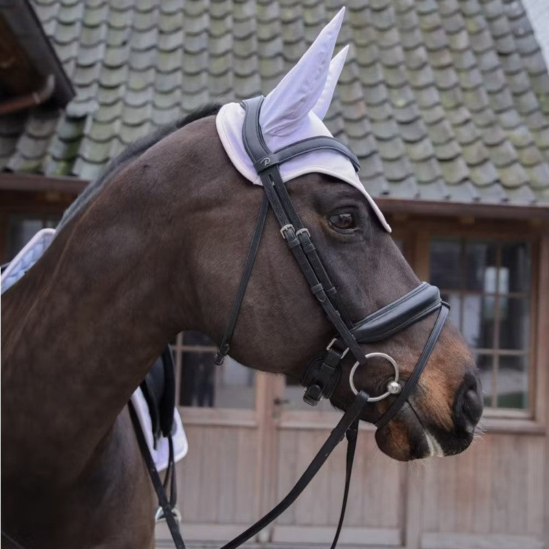 Kentucky Horsewear - Lärmschutzhaube für Pferde aus weichem Violett/hellrosa 