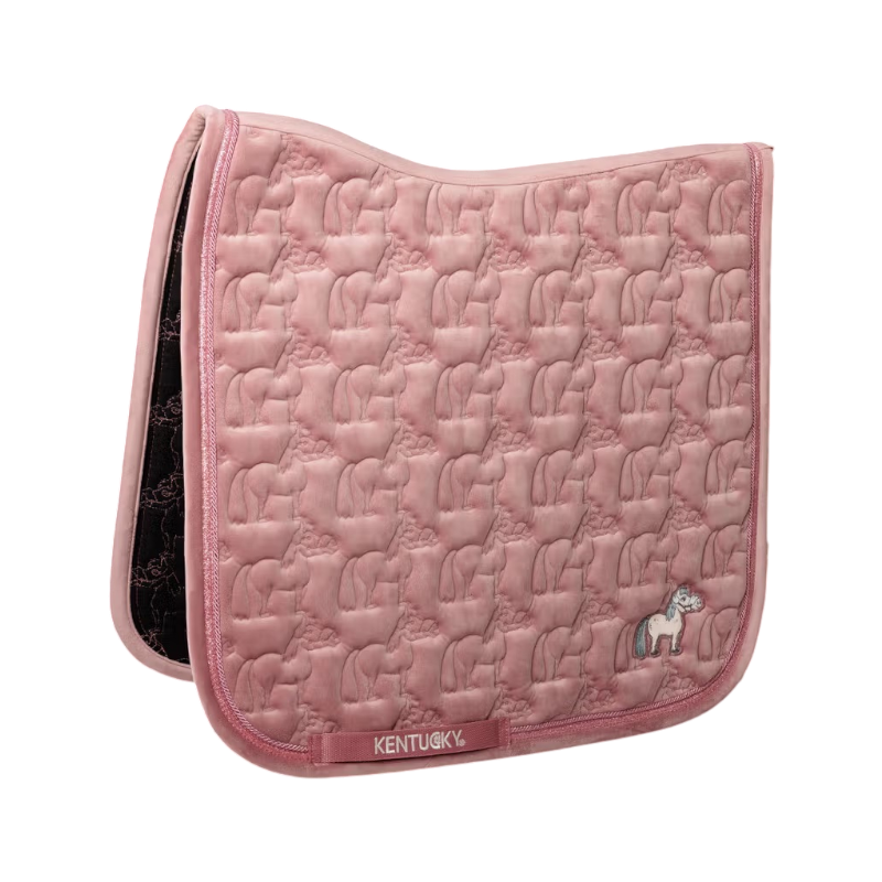 Kentucky Horsewear - Tapis de dressage Sammy glitter pearls vieux rose
