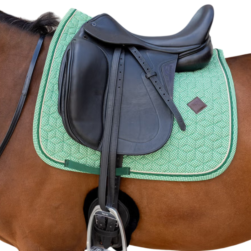 Kentucky Horsewear - Dressurmatte Velvet Printing Schach grün 