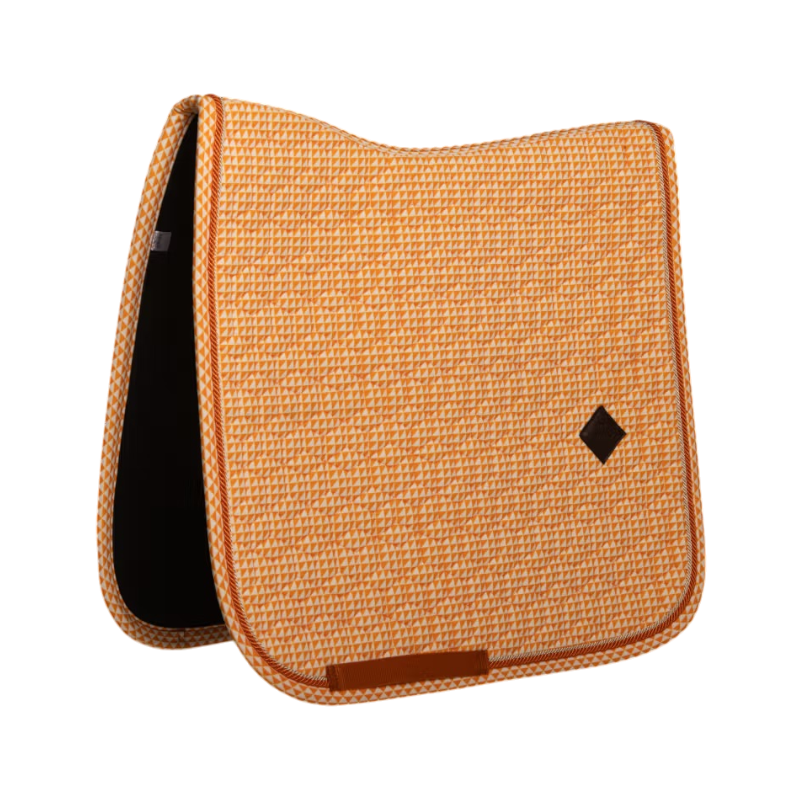 Kentucky Horsewear - Dressuurmat Velvet Printing vlaggen oranje 