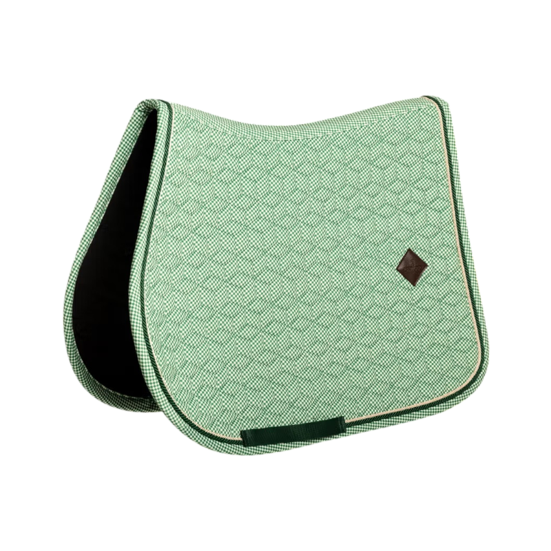 Kentucky Horsewear - Sattelunterlage Velvet Printing Schach grün 