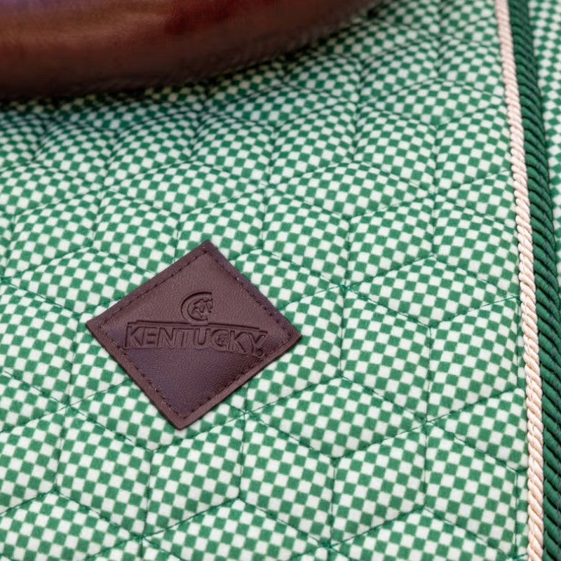 Kentucky Horsewear - Sattelunterlage Velvet Printing Schach grün 
