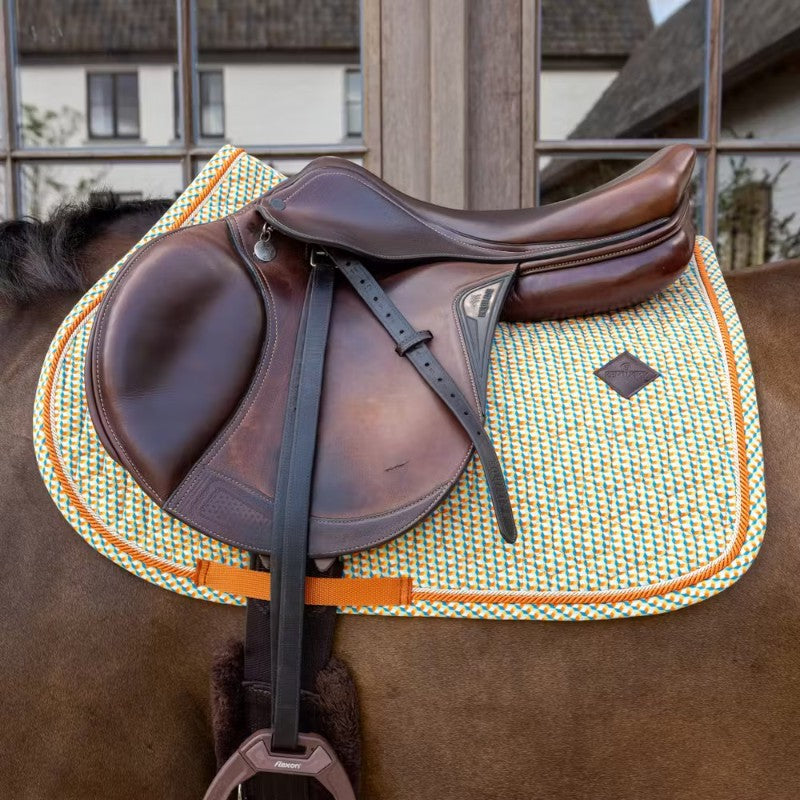 Kentucky Horsewear - Sattelunterlage Velvet Printing bunte Würfel 