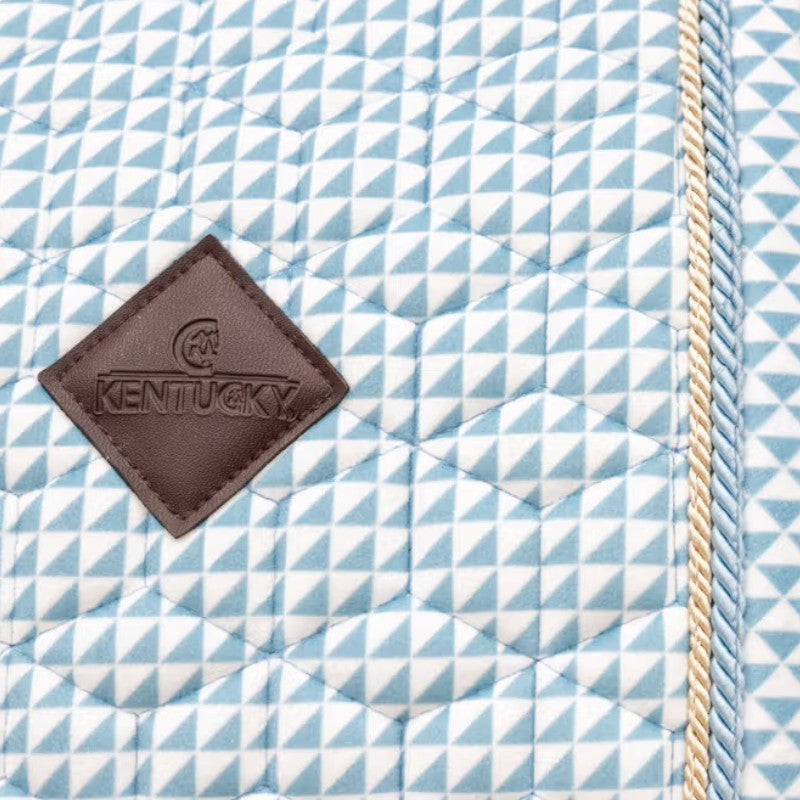Kentucky Horsewear - Tapis de selle Velvet Printing flags light blue