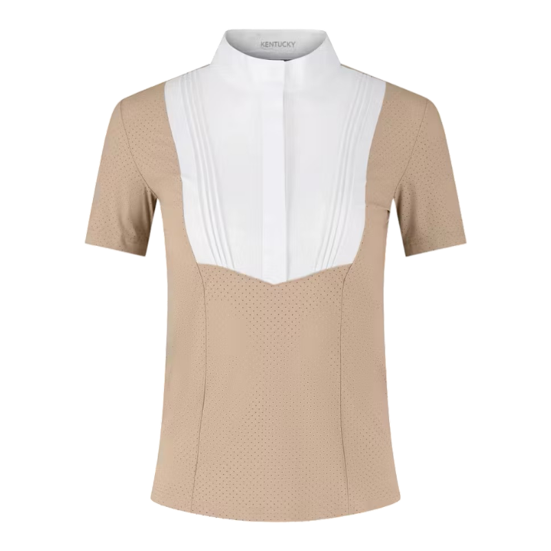 Kentucky Horsewear - Damen Kurzarm-Polo Heritage Air beige 