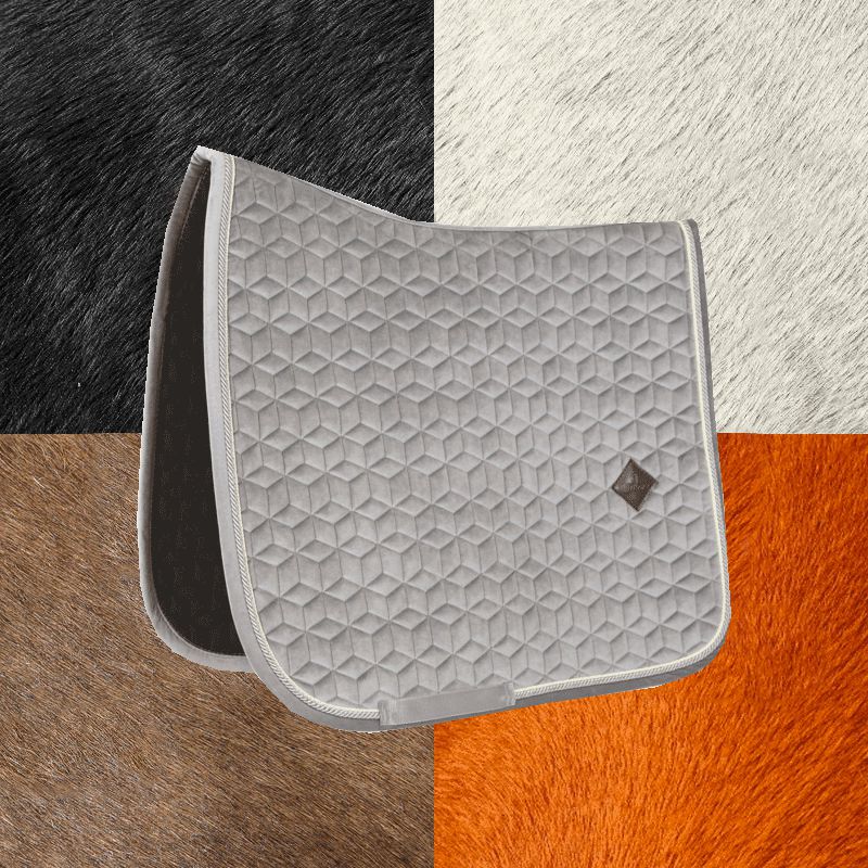 Kentucky Horsewear - Tapis de dressage Basic Velvet beige | - Ohlala