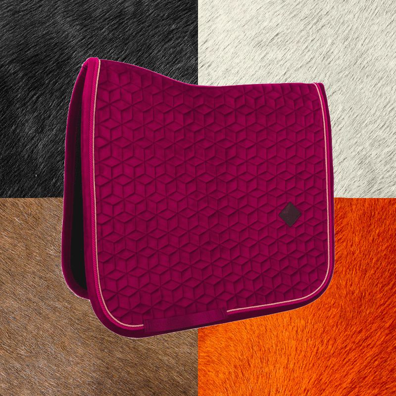 Kentucky Horsewear - Tapis de dressage Velvet Fuchsia | - Ohlala