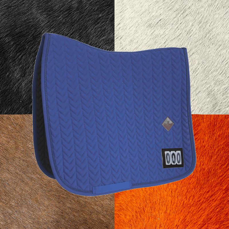 Kentucky Horsewear - Tapis de dressage fishbone navy | - Ohlala