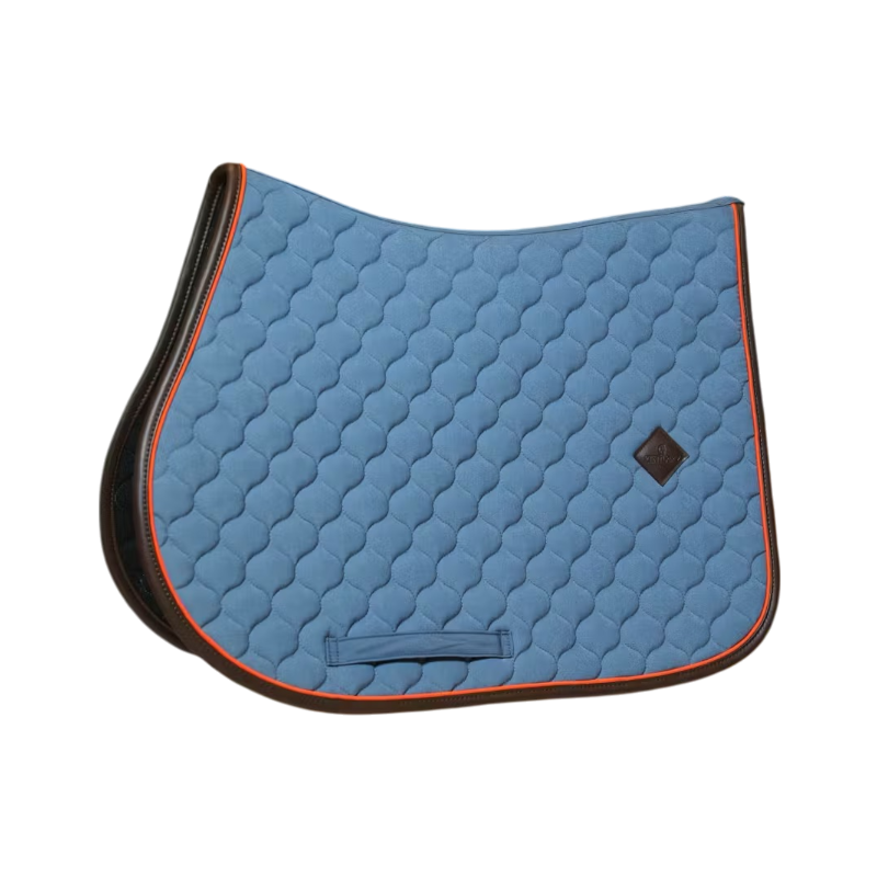Kentucky Horsewear - Sattelunterlage Onion Quilt Leder Neon Blau 