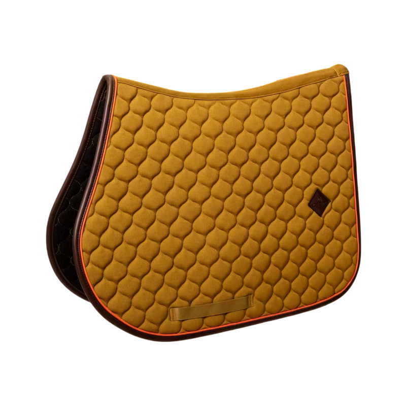 Kentucky Horsewear - Sattelunterlage Onion Quilt Leder Neon Khaki 