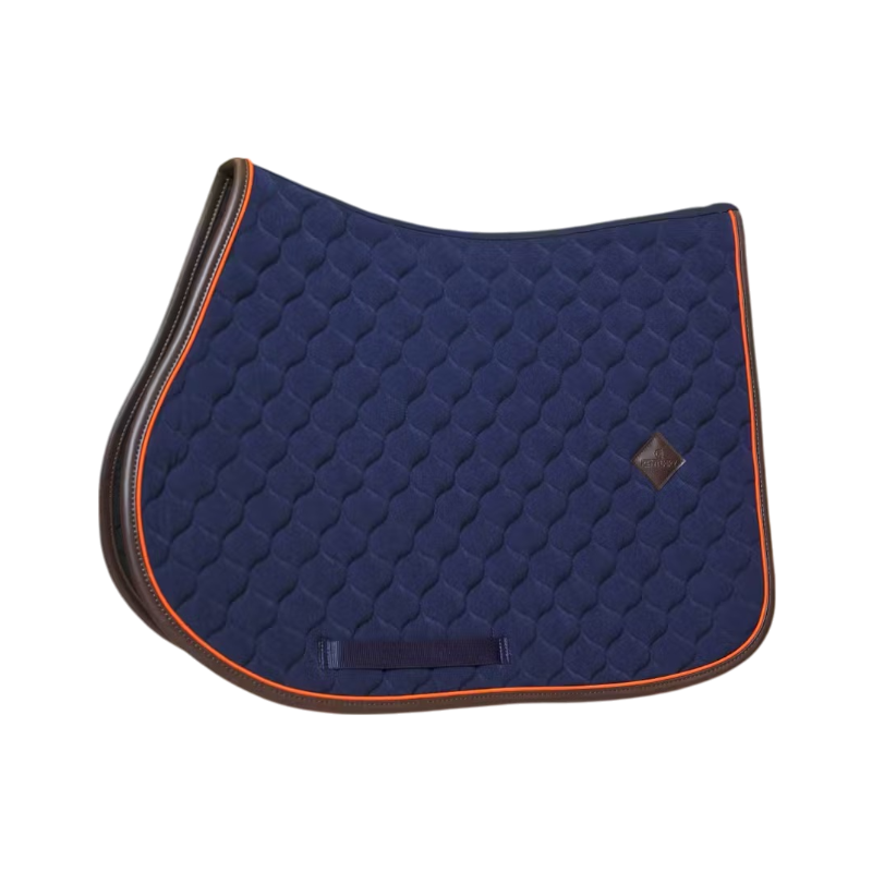 Kentucky Horsewear - Onion Quilt Leder Sattelunterlage Neon Marine 