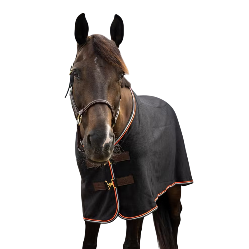 Kentucky Horsewear - Couverture polaire Heavy Melange noir | - Ohlala