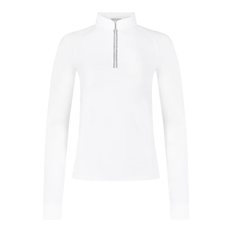 Kentucky Horsewear - Lange mouwen wedstrijd polo voor dames Classic wit 