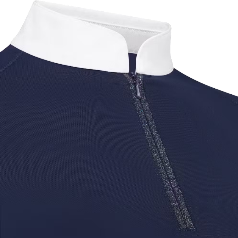 Kentucky Horsewear - Langarm-Wettbewerbspolo für Damen Classic Marine 