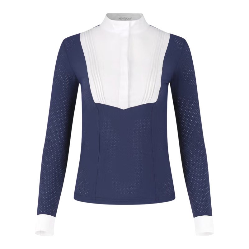 Kentucky Horsewear - Lange mouwen wedstrijd polo voor dames Heritage Air marine 