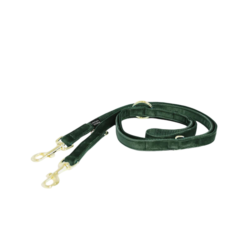 Kentucky Dogwear - Velvet pine green dog leash 2m