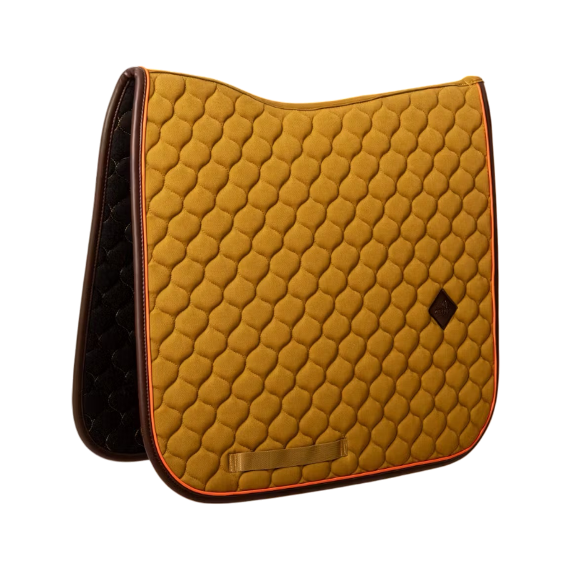 Kentucky Horsewear - Dressurpad Onion Quilt Leder Neon Khaki 