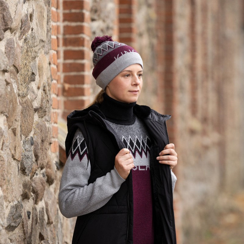 Kingsland - Unisex hoge kraag gebreide trui KLMontez zwart 
