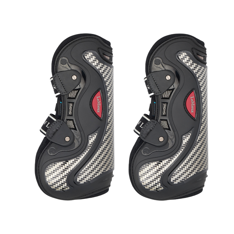 Lemieux - Open kuitlaarzen Exo-Flex zwart/ zilver 