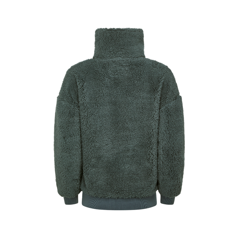 Lemieux - Sweat manches longues polaire femme Tara bleu pétrole
