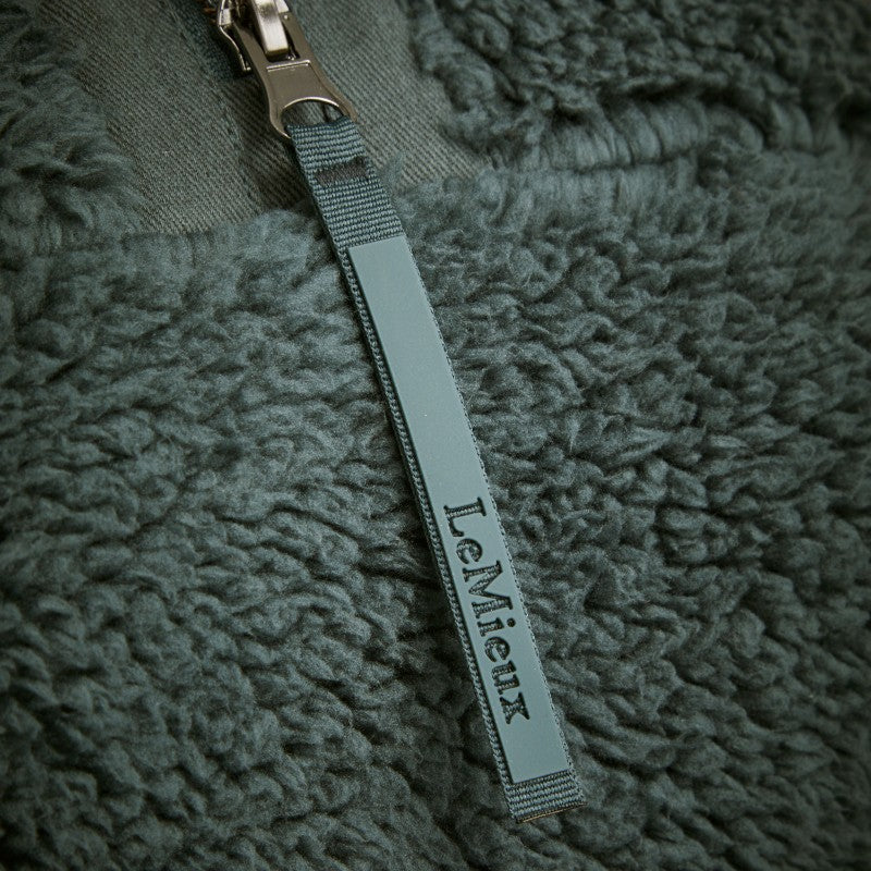 Lemieux - Sweat manches longues polaire femme Tara bleu pétrole