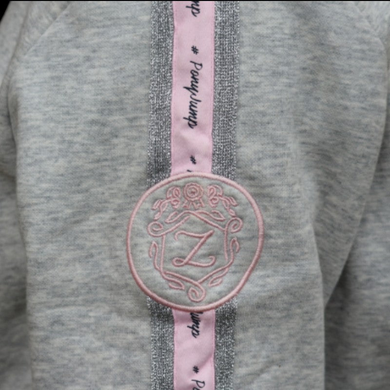Les poneys de Zoé - Sweat manches longues Pony Jump gris