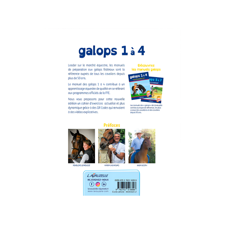 Lavauzelle - Gallops exercise book 1 to 4 with videos