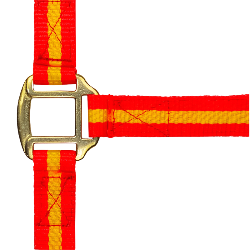 Norton - Nylon halter lined with red/yellow leather