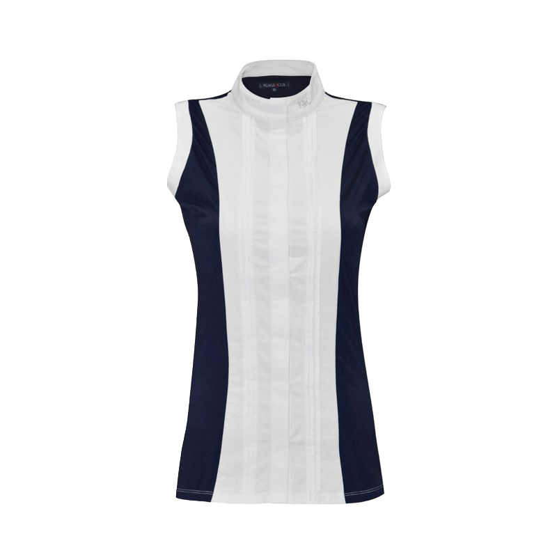 Flags &amp; Cup - Diamantina women's navy short-sleeved shirt 