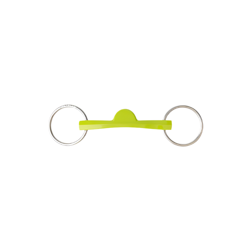 Metalab - Mors Flexi Soft droit demi-lune deux anneaux vert
