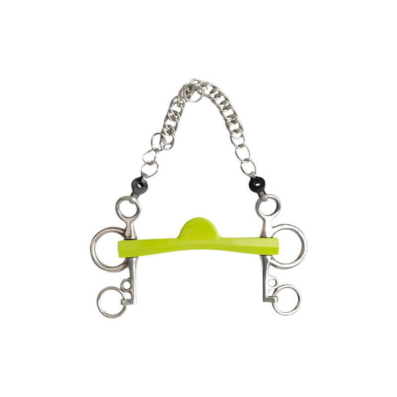 Metalab - Pelham Flexi Soft bit straight half-moon short branches green