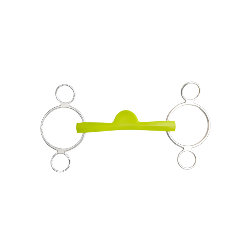 Metalab - Mors réglable Flexi Soft droit demi-lune trois anneaux vert