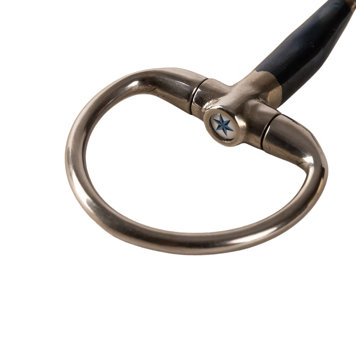 Velari  - Mors à olive double brisure en fer doux 14mm