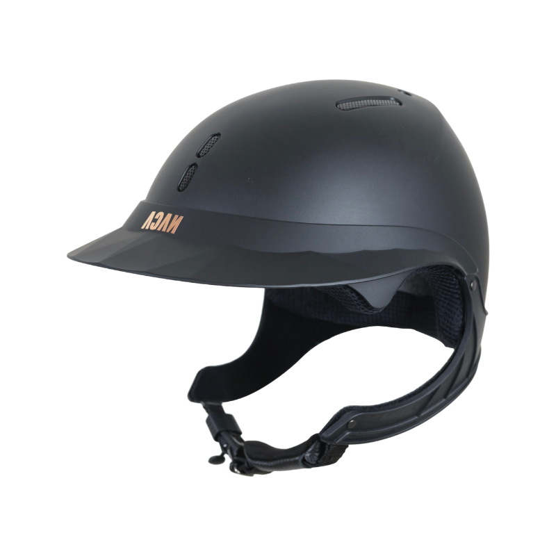 NACA - Casque d'équitation Gravity TR visière polo noir mat | - Ohlala