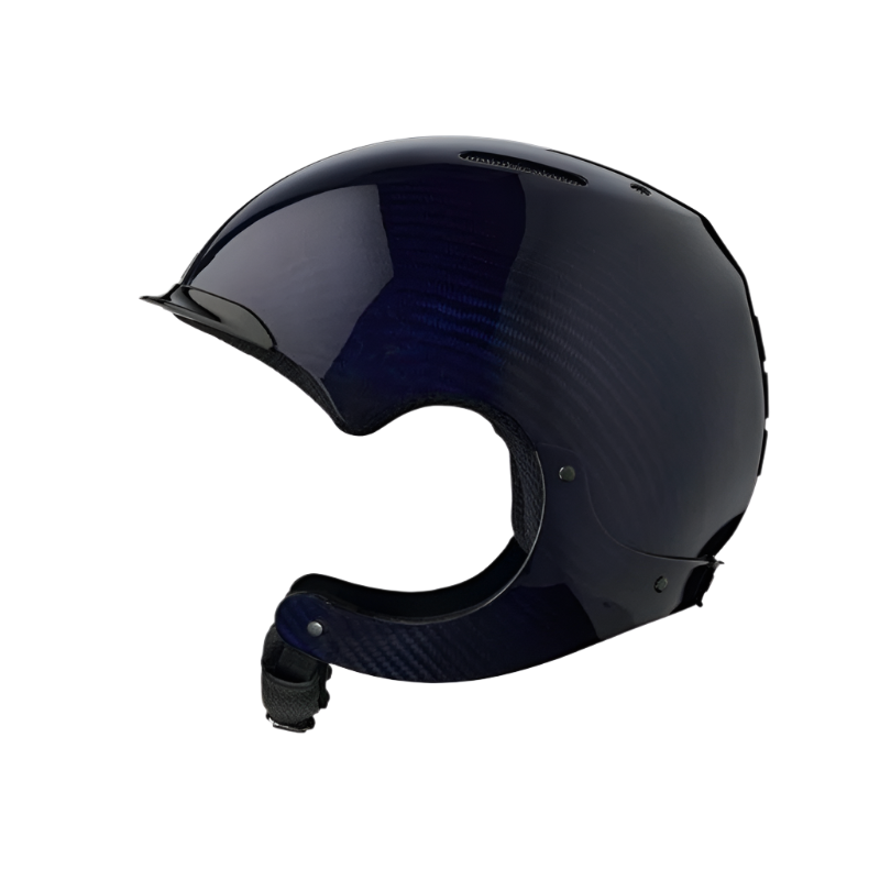 NACA - Casque d'équitation Gravity XP sans visière carbon brillant bleu