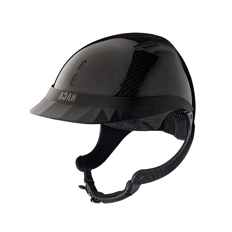 NACA - Casque d'équitation Gravity XP visière standard carbon brillant noir