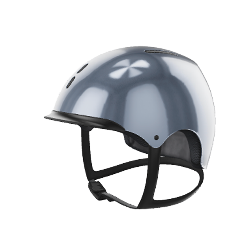 NACA - Casque d'équitation sans visière Gravity S brillant gris graphite