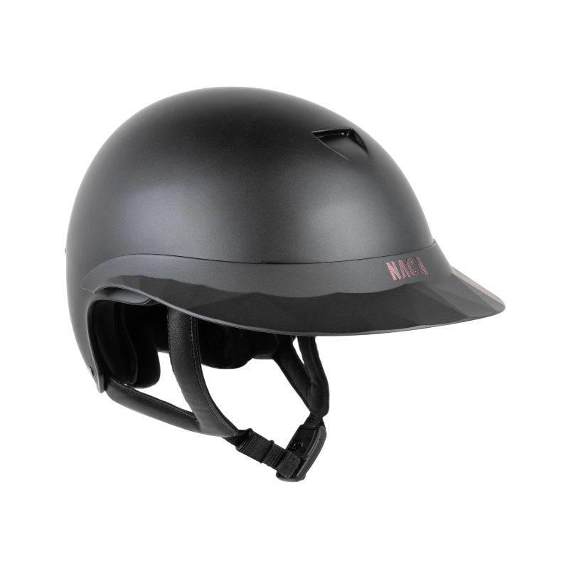 NACA - Reithelm mit Visier Polo Comète S schwarz matt 