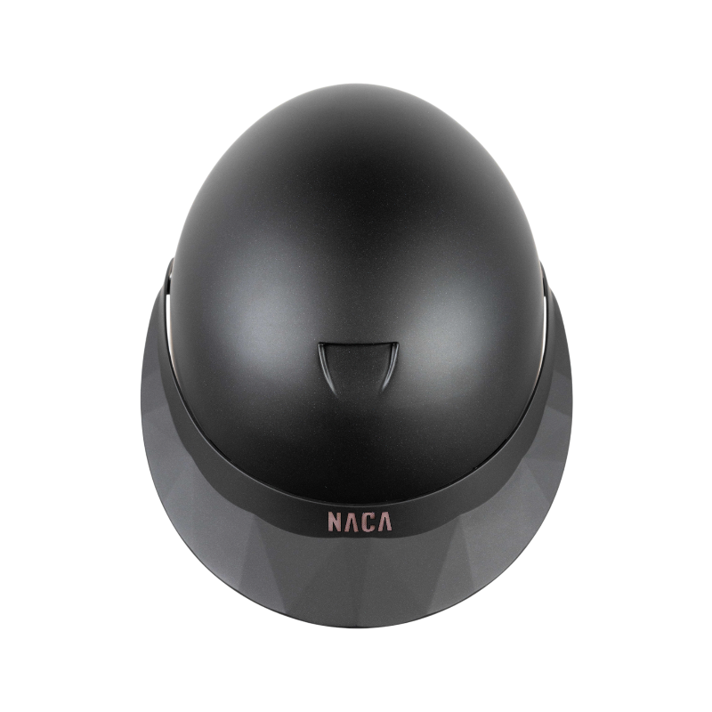 NACA - Reithelm mit Visier Polo Comète S schwarz matt 