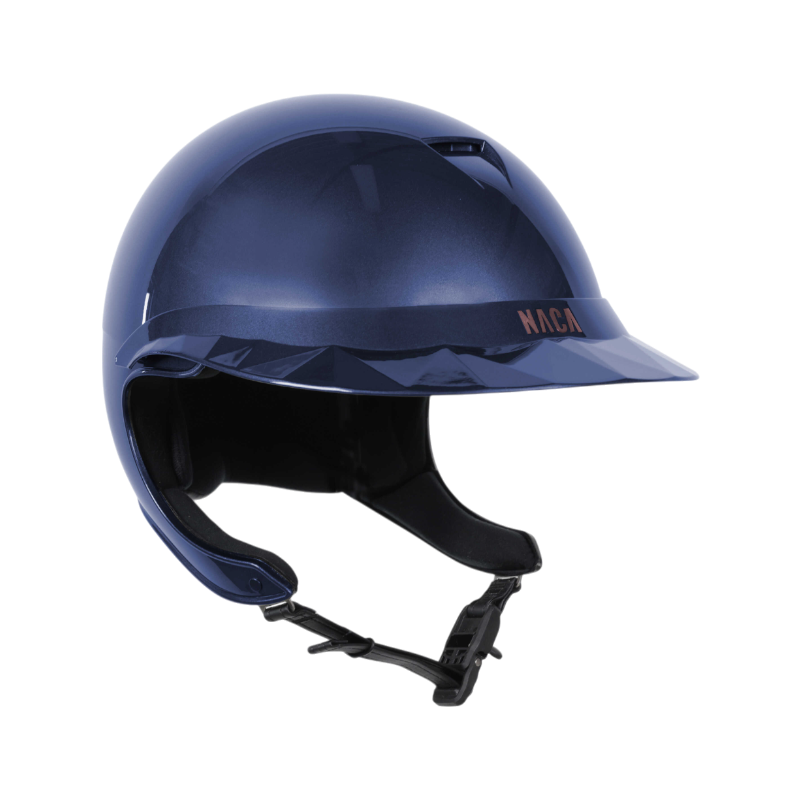 NACA - Reithelm mit Visier Polo Comète XP glänzend blau 