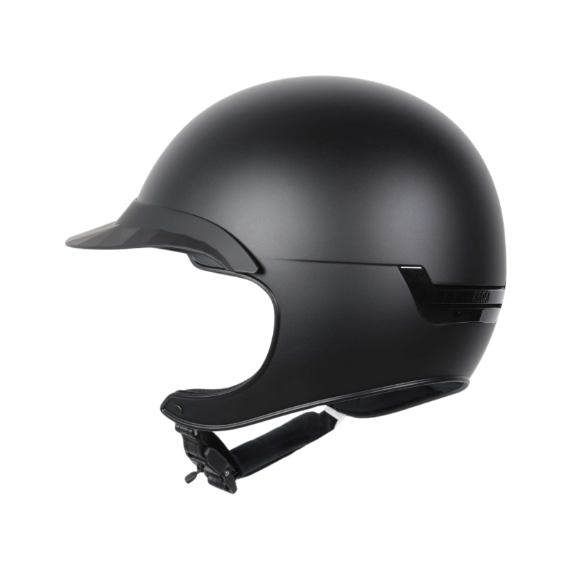 NACA - Reithelm mit Visier Polo Comète XP schwarz matt 