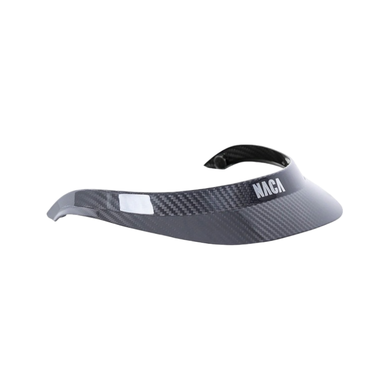 NACA - Visière M carbone brillante noir logo argent | - Ohlala