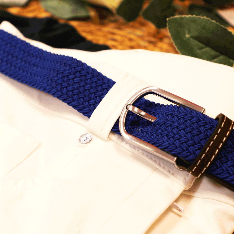 Billybelt - Ceinture tressée élastique Bleu cobalt | - Ohlala